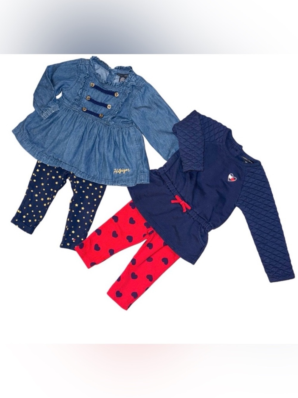 Bundle Of Two Tommy Hilfiger Baby Girl Outfits Size 12 Months